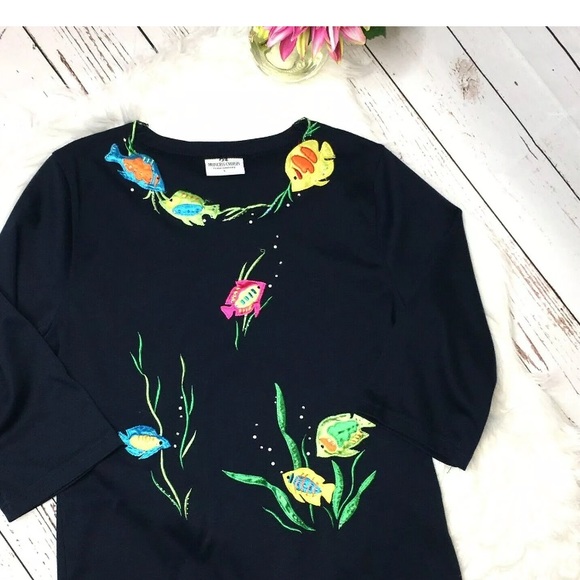 ❄️Princess Cruises embellished fish top size Large - Picture 3 of 8